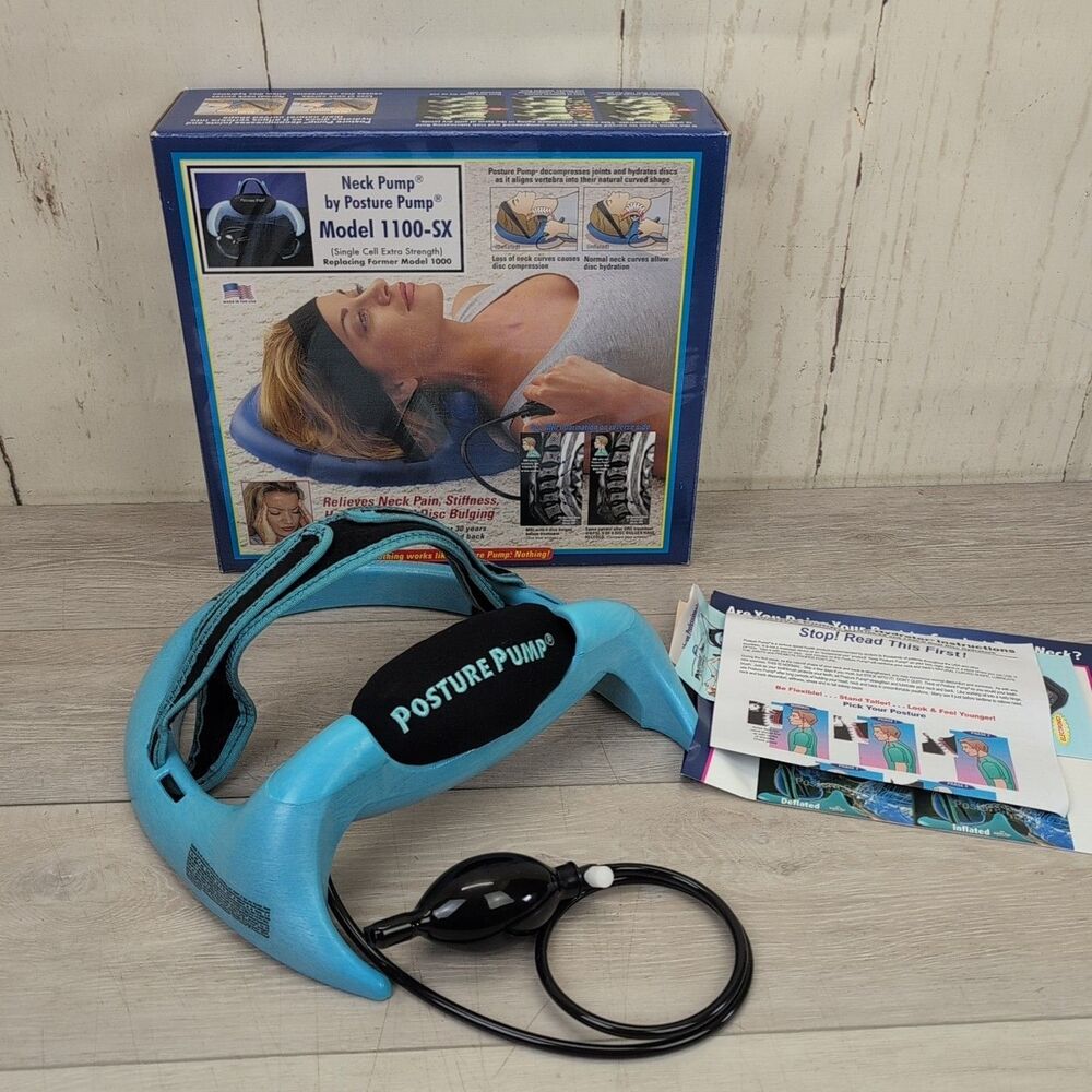 Posture Pump Professional Model 1100-SX Neck Exerciser Cervical Disc USA Made